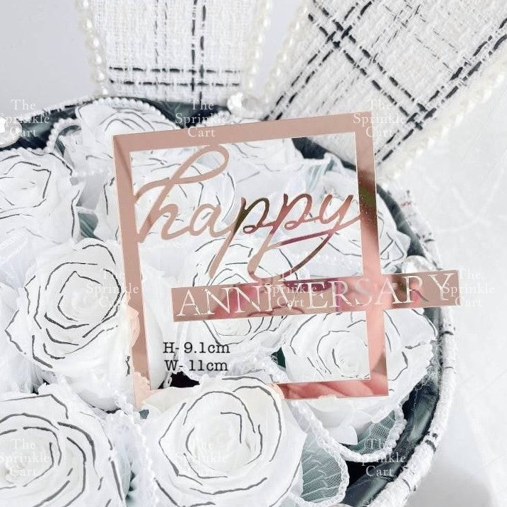 Acrylic Happy Birthday Happy Anniv & Baby Shower Cake Topper Birthday Wedding Party Decoration TSC