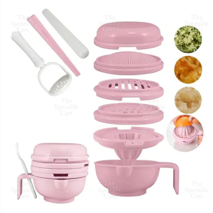 Manual Grinding Bowl Set Fruit Grinder for Children Fruit Juice Tools Supply TSC