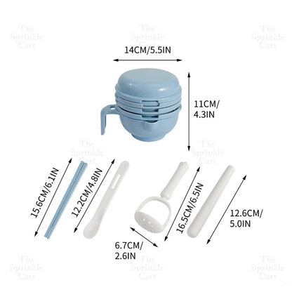 Manual Grinding Bowl Set Fruit Grinder for Children Fruit Juice Tools Supply TSC