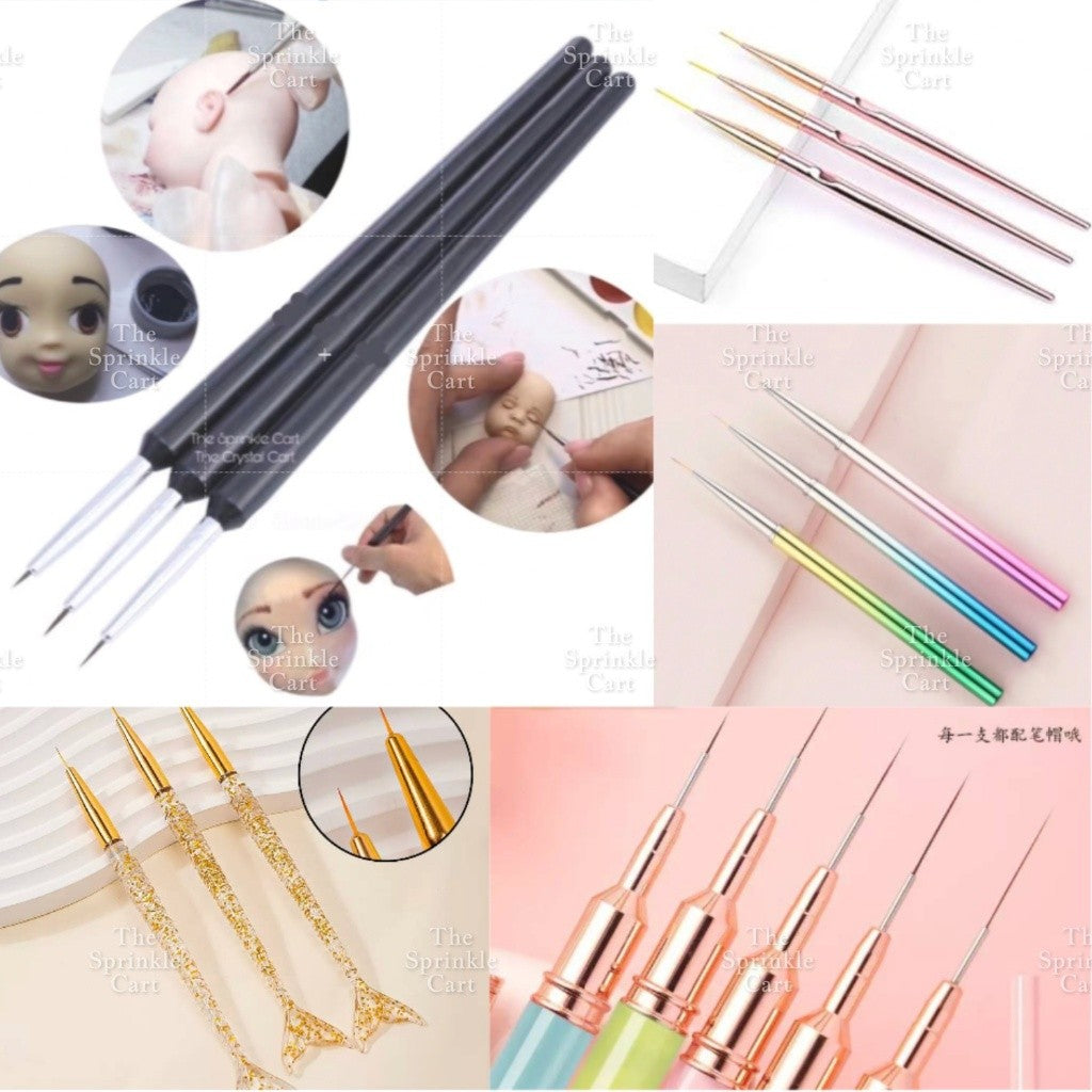Fine Tip Brush for Drawing Painting Sculpting Cake Nail Art Tool TSC