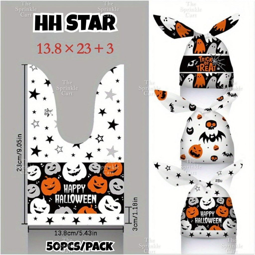 50pcs Christmas Halloween Candy Gift Loot Bag Packaging TSC