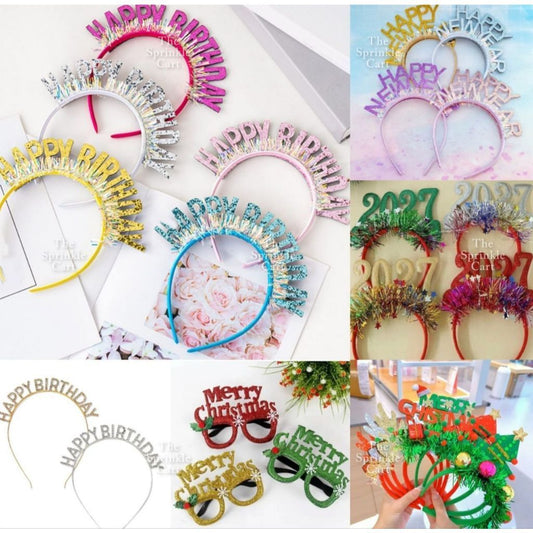 Occasional Headband and Eyewear for Birthday Christmas New Year Party Accessories TSC
