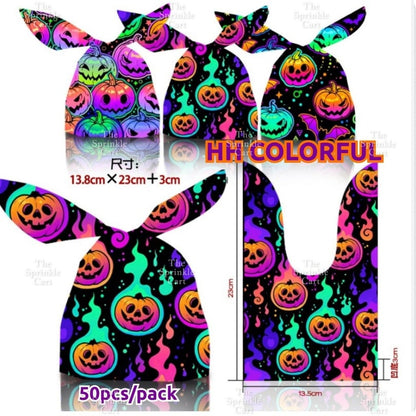 50pcs Christmas Halloween Candy Gift Loot Bag Packaging TSC