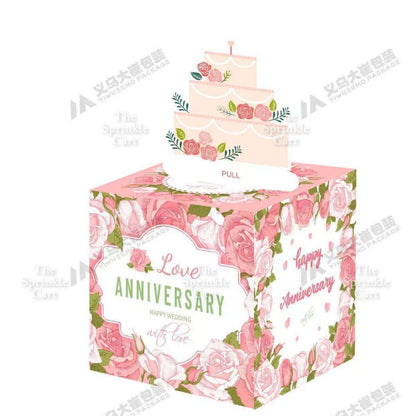 Surprise Money Pulling Box with Plastic for Cake and DIY Gift Birthday Christmas and Other Occasions TSC
