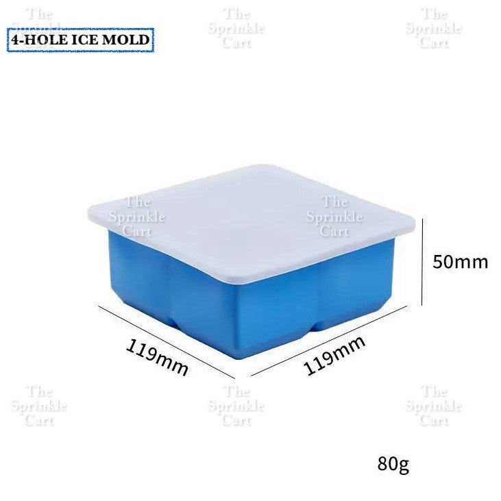 Random Color Silicone Ice Mold Tray with Lid Food Grade Compartment TSC