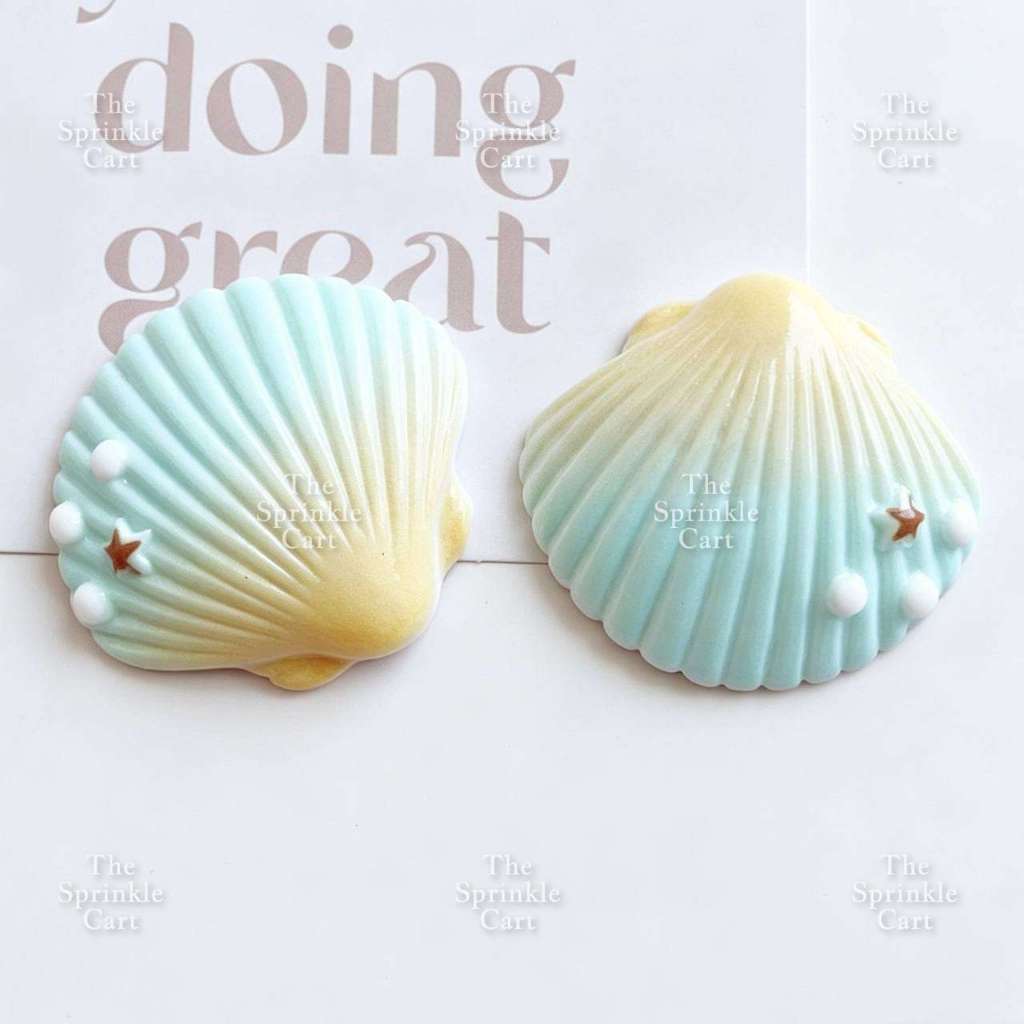Mermaid Theme Toy Topper Silicone Molder Stencil for Cake Decoration TSC