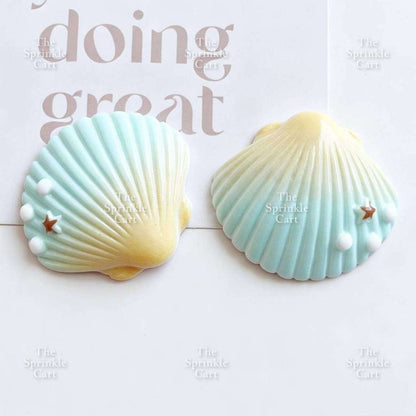 Mermaid Theme Toy Topper Silicone Molder Stencil for Cake Decoration TSC