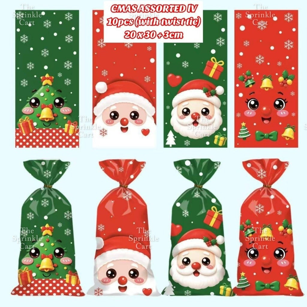 Christmas Theme Resealable OPP and Loot Bag Goodies Packaging TSC