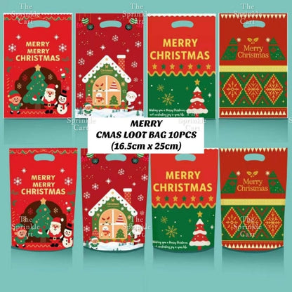 Christmas Theme Resealable OPP and Loot Bag Goodies Packaging TSC