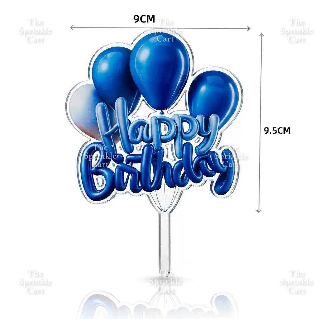 Acrylic Glitter Paper Happy Birthday Mr & Mrs Girl Boy Cake Topper TSC