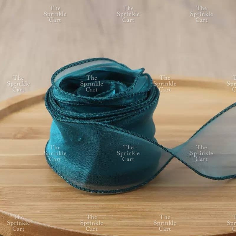 Fishtail Ribbon Wave Net Yarn Mermaid Tail for DIY Flower Bouquet TSC