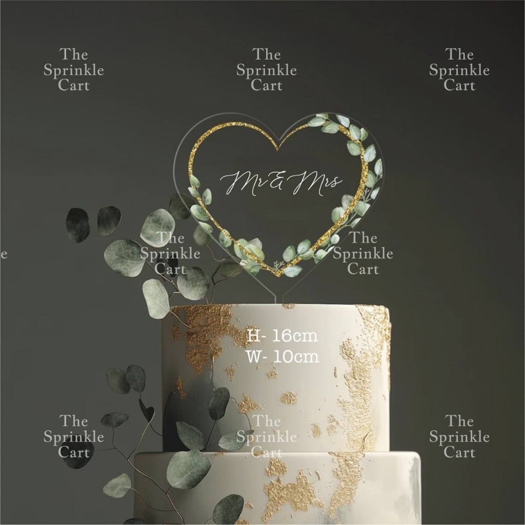 Acrylic Glitter Paper Happy Birthday Mr & Mrs Girl Boy Cake Topper Party Supplies