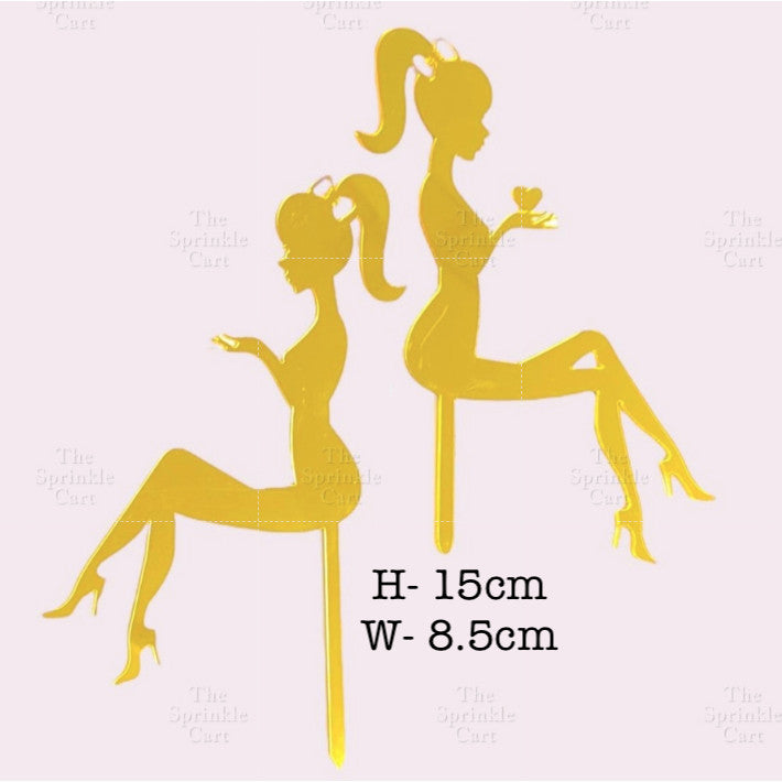 Floral Acrylic Topper Birthday Anniversary Bride to be Mr & Mrs Wedding Anniversary