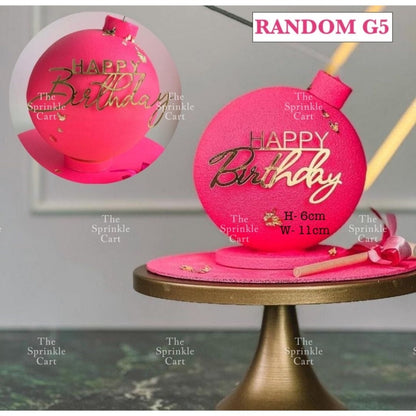 Acrylic Happy Birthday Happy Anniv & Baby Shower Cake Topper Birthday Wedding Party Decoration TSC
