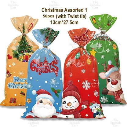 50pcs Christmas Halloween Candy Gift Loot Bag Packaging TSC
