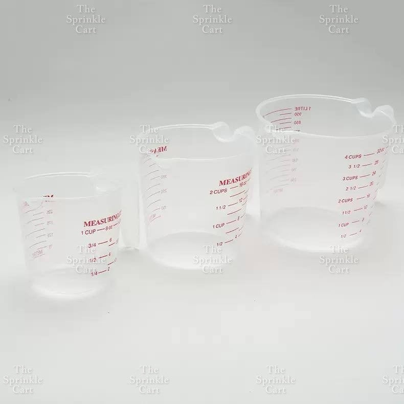 Large Capacity Multi-purpose Handheld Stackable Clear Measuring Cup Set TSC