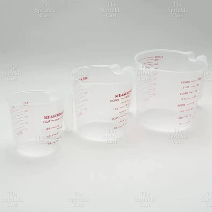 Large Capacity Multi-purpose Handheld Stackable Clear Measuring Cup Set TSC