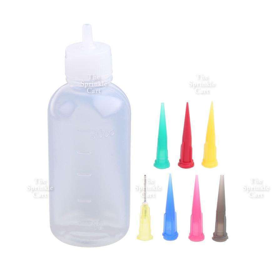 50ml Dispensing Plastic Bottle with Needle and Nozzle for Cake Decoration and DIY Arts TSC