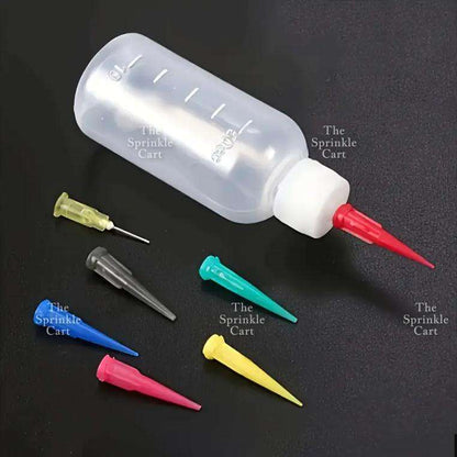 50ml Dispensing Plastic Bottle with Needle and Nozzle for Cake Decoration and DIY Arts TSC
