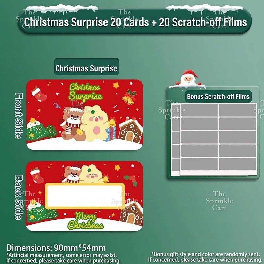 Christmas Scratch Card DIY Children Handwritten Surprise Gift Award TSC