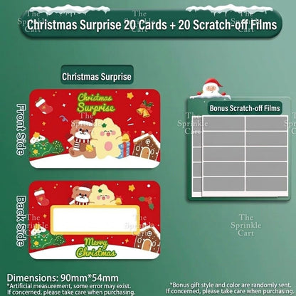 Christmas Scratch Card DIY Children Handwritten Surprise Gift Award TSC