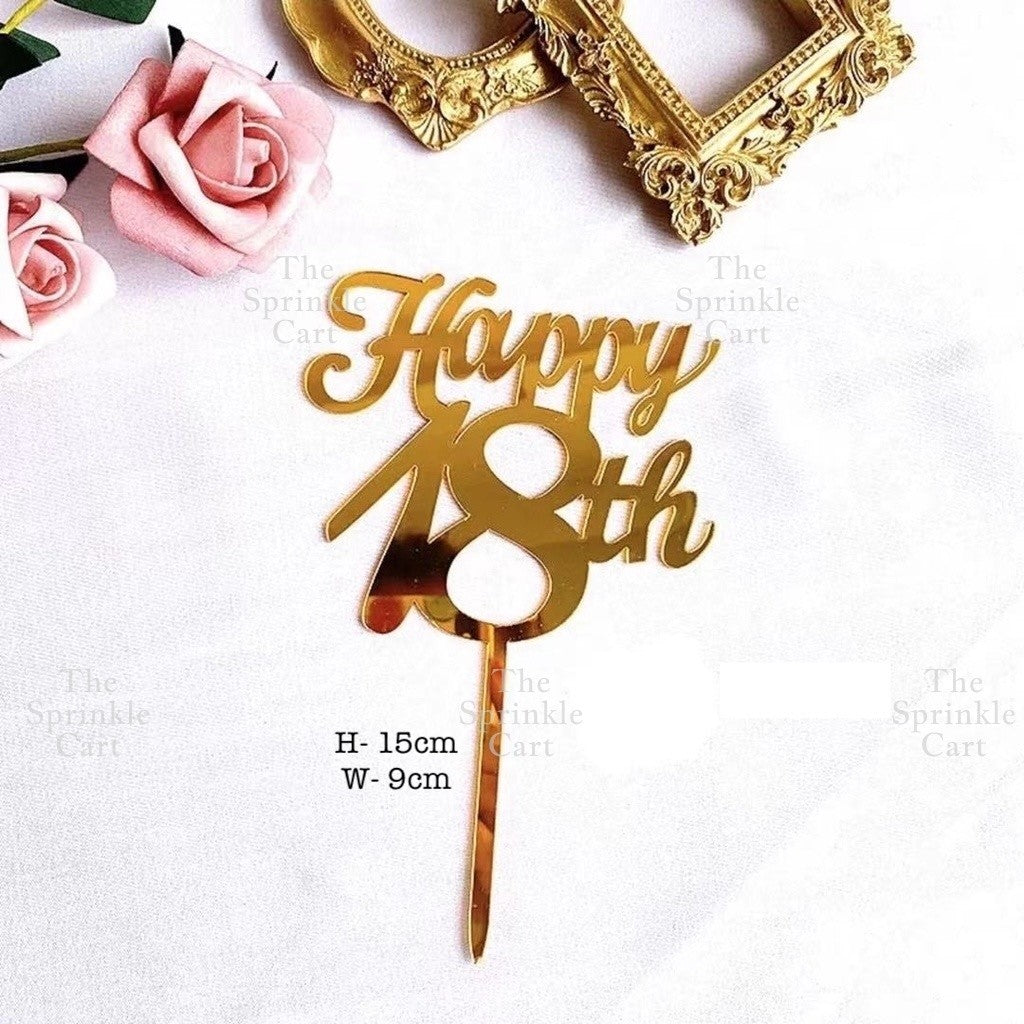 Floral Acrylic Topper Birthday Anniversary Bride to be Mr & Mrs Wedding Anniversary