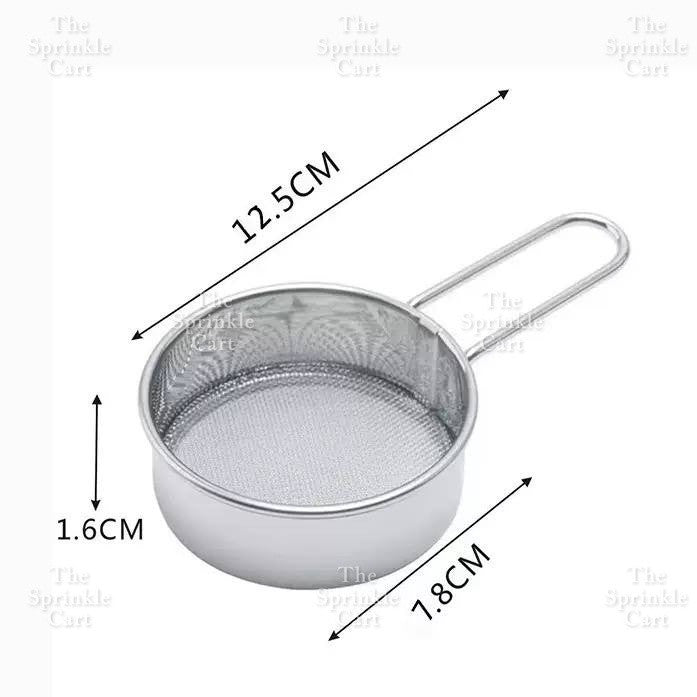 Stainless Steel Chocolate Shaker with cover Icing Sugar Powder Coffee Sifter Strainer