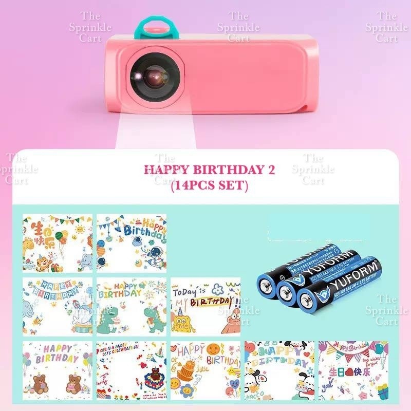 Mini Projector for Party Setup With Background Cards TSC