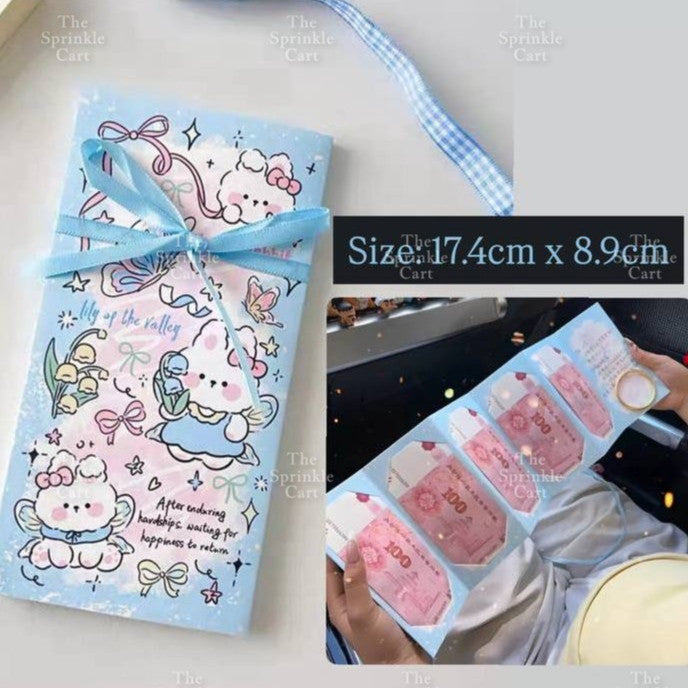 Surprise Money Accordion Angpao Envelope for Birthday Christmas Valentines and Mothers Day TSC