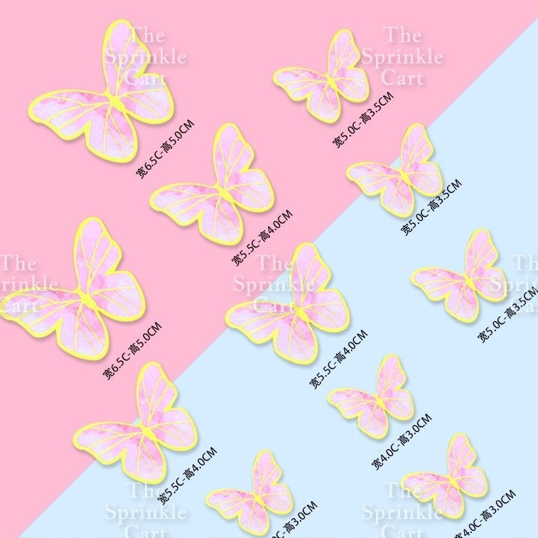 Leaf Fan Cake Toppers Paper Folding Butterfly Paper Topper Mini Paper Fan Round Cake Decoration
