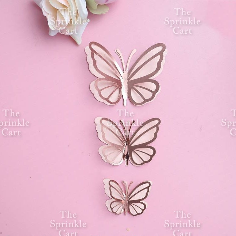 Leaf Fan Cake Toppers Paper Folding Butterfly Paper Topper Mini Paper Fan Round Cake Decoration