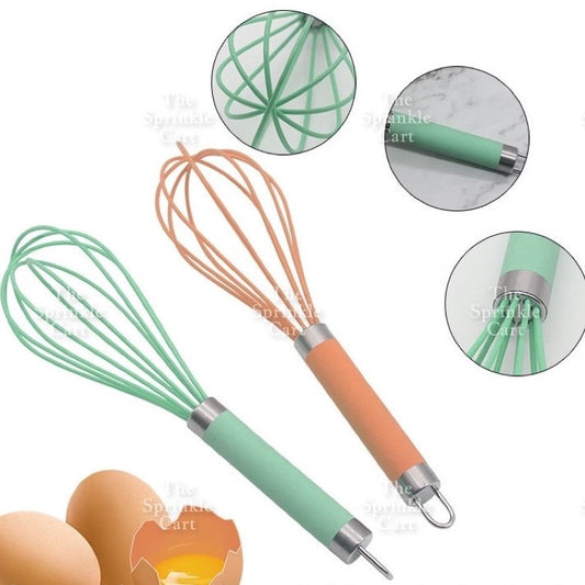 Silicone Whisk Egg Beater Stirring Mixer Kitchen Gadget Baking High Quality