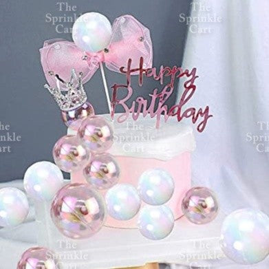 Feather Moon Boat Butterfly Cake Toppers Happy Birthday Cake Topper Party Decoration