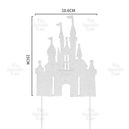 Castle Prince Princess Cake Paper and Acrylic Topper TSC