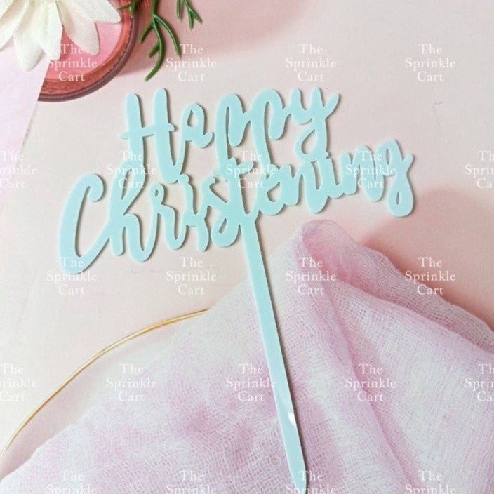 Angel Cake Topper Happy Christening Baptism Moon Baby Wings Cake Topper Decoration Baby Theme