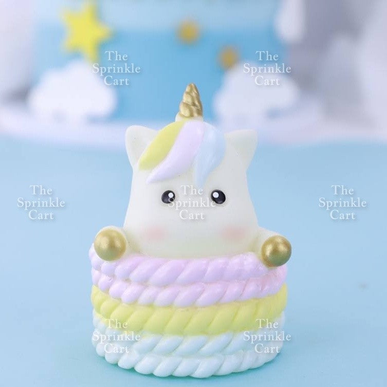Unicorn Themed Cake Topper Birthday Decoration Happy Birthday Unicorn Horn Cupcake Set