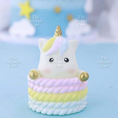 Unicorn Themed Cake Topper Birthday Decoration Happy Birthday Unicorn Horn Cupcake Set