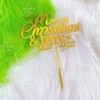 Merry Christmas Happy New Year Holidays Valentines Love Acrylic Cake Topper Decoration TSC