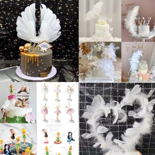 Feather Cake Topper Birthday Decoration TSC