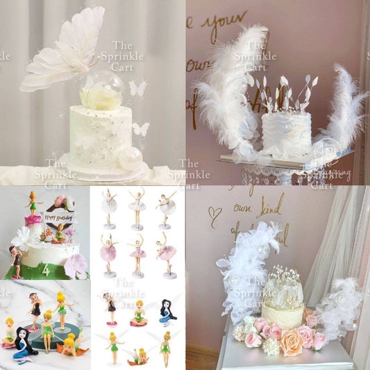 Feather Moon Boat Butterfly Cake Toppers Happy Birthday Cake Topper Party Decoration