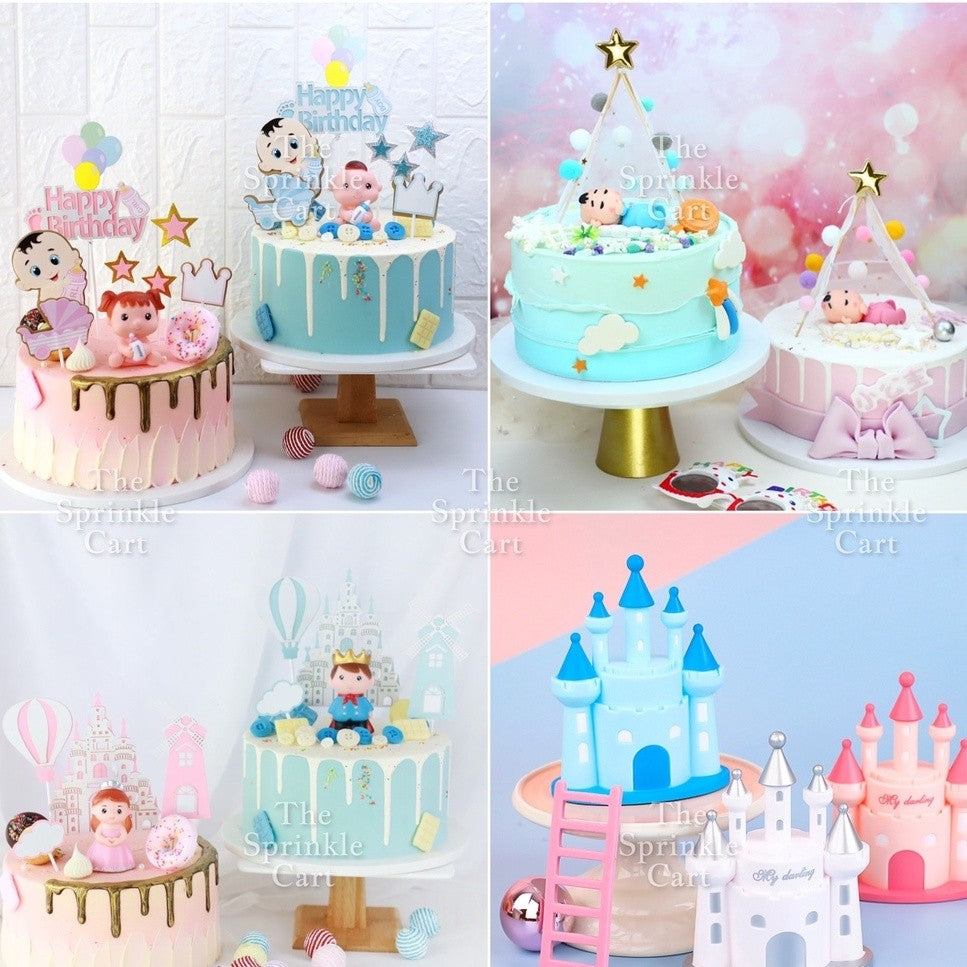Baby Boy and Girl Cake Topper Decoration TSC