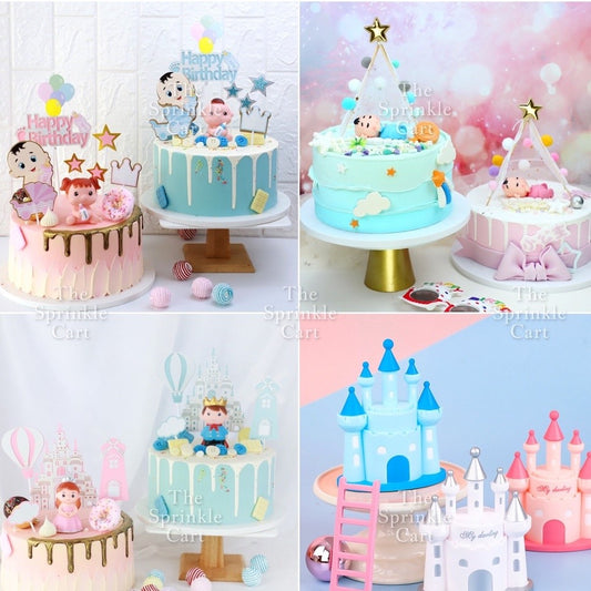 Baby Boy and Girl Cake Topper Decoration TSC