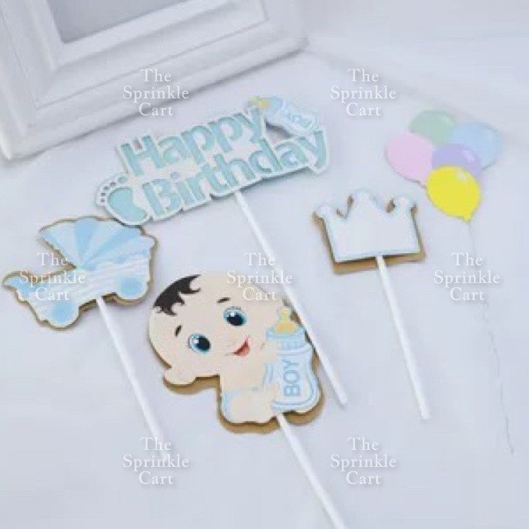 Baby Boy and Girl Cake Topper Decoration TSC