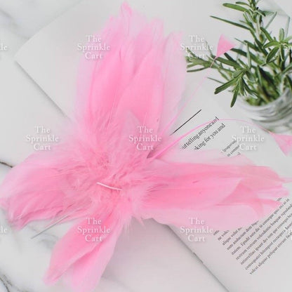 Feather Moon Boat Butterfly Cake Toppers Happy Birthday Cake Topper Party Decoration