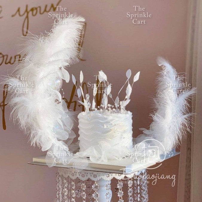 Feather Moon Boat Butterfly Cake Toppers Happy Birthday Cake Topper Party Decoration
