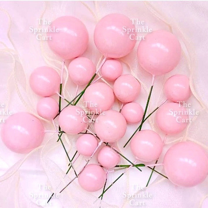 Balls Cake Topper Gold Silver White Pink Blue Yellow Decoration Birthday Swirl Ball Spiral Ball