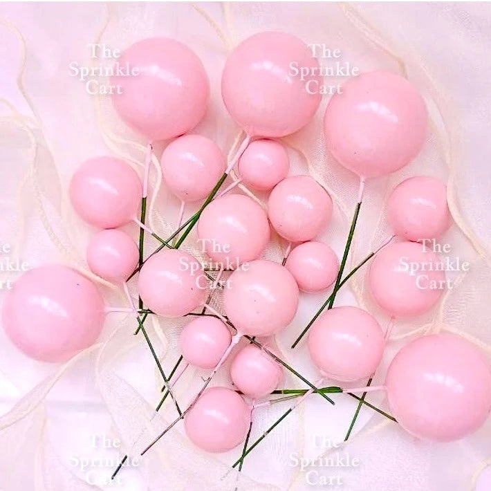 Balls Cake Topper Gold Silver White Pink Blue Yellow Decoration Birthday Swirl Ball Spiral Ball