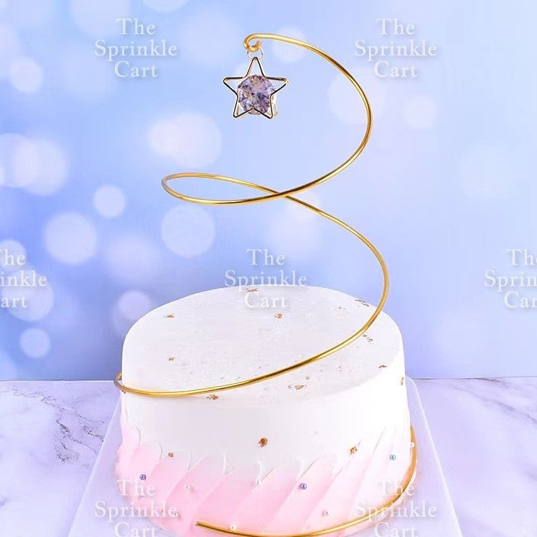 Feather Moon Boat Butterfly Cake Toppers Happy Birthday Cake Topper Party Decoration