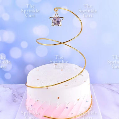Feather Moon Boat Butterfly Cake Toppers Happy Birthday Cake Topper Party Decoration