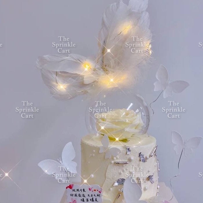 Feather Moon Boat Butterfly Cake Toppers Happy Birthday Cake Topper Party Decoration